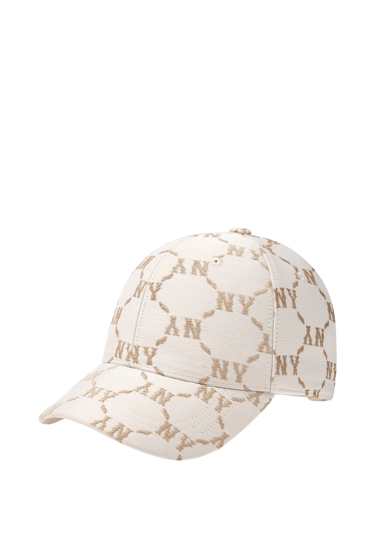 MLB Korea Dia Monogram Jacquard Structured Ball Cap - NY Cream