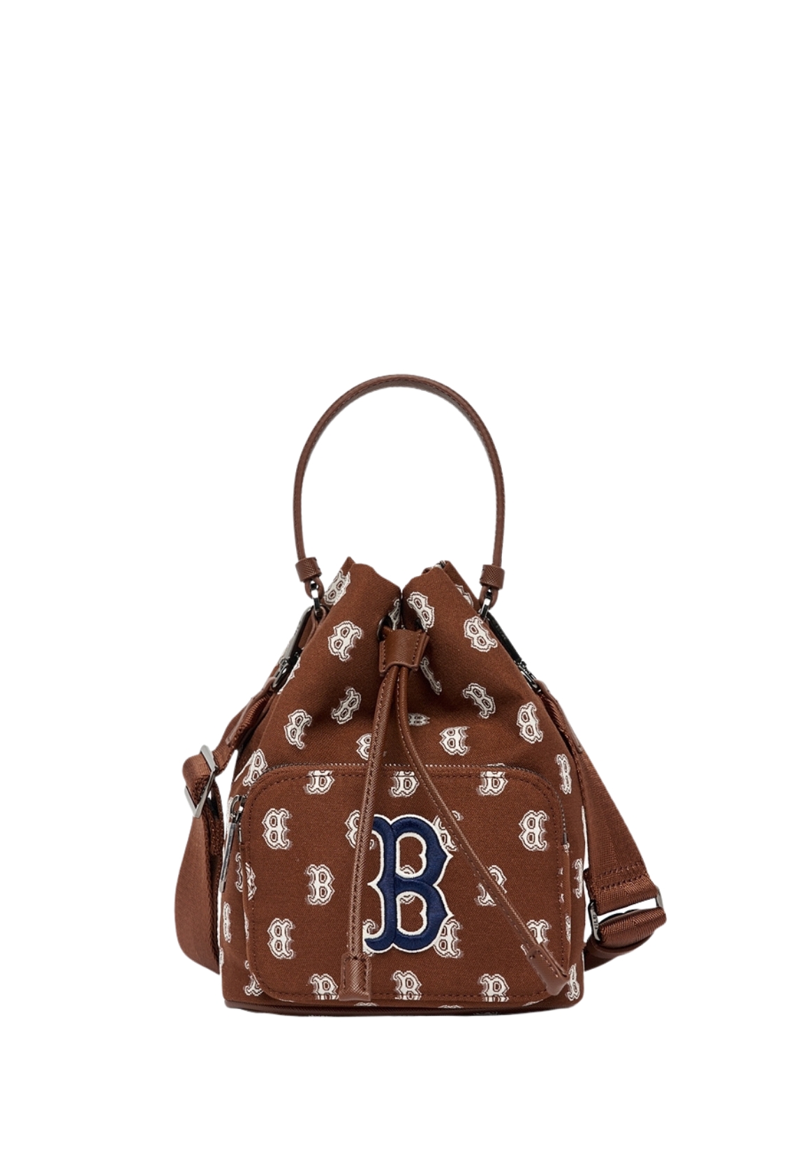 MLB Korea Monogram Bucket Bag Boston Red Sox - Brown