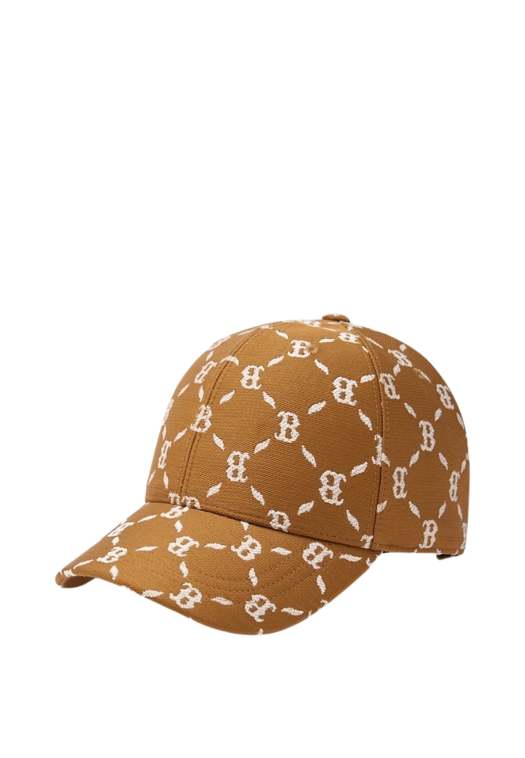 MLB Korea Dia Monogram Jacquard Structured Ball Cap - Boston Brown