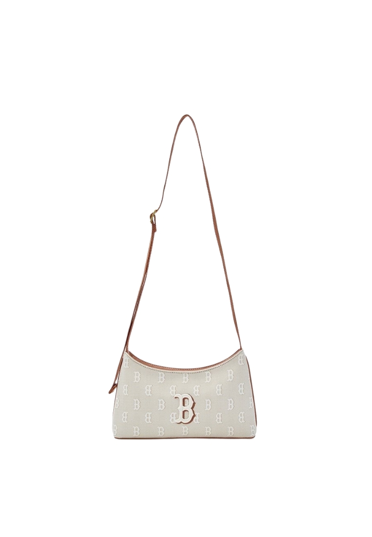 MLB Korea Classic Monogram Jacquard Cross Bag - Boston Beige