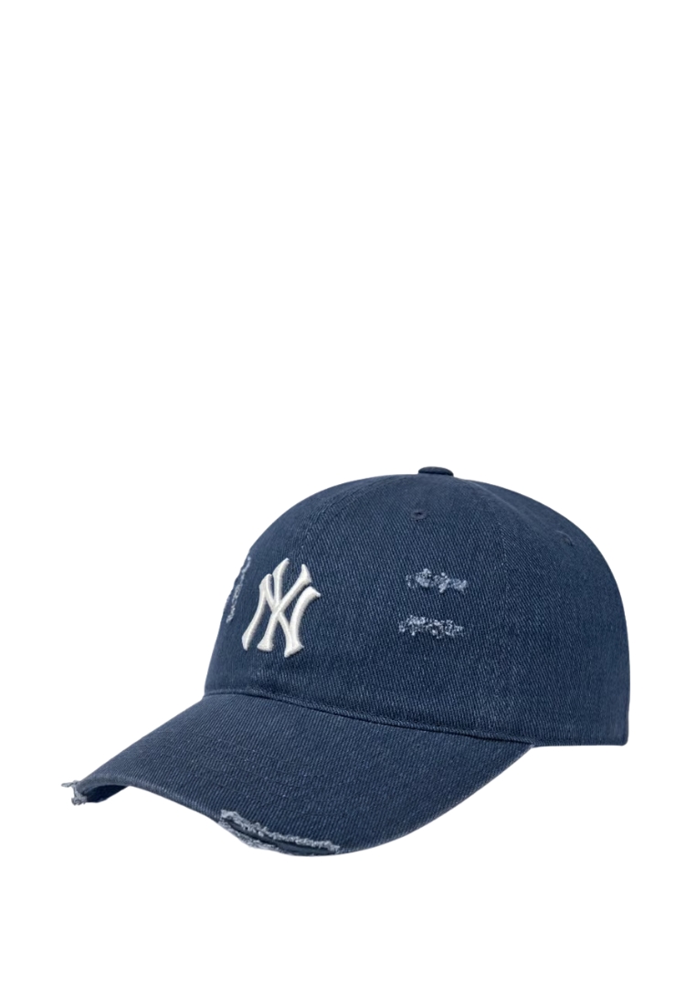 MLB Korea Damage Washing Unstructured Ball Cap - NY Navy