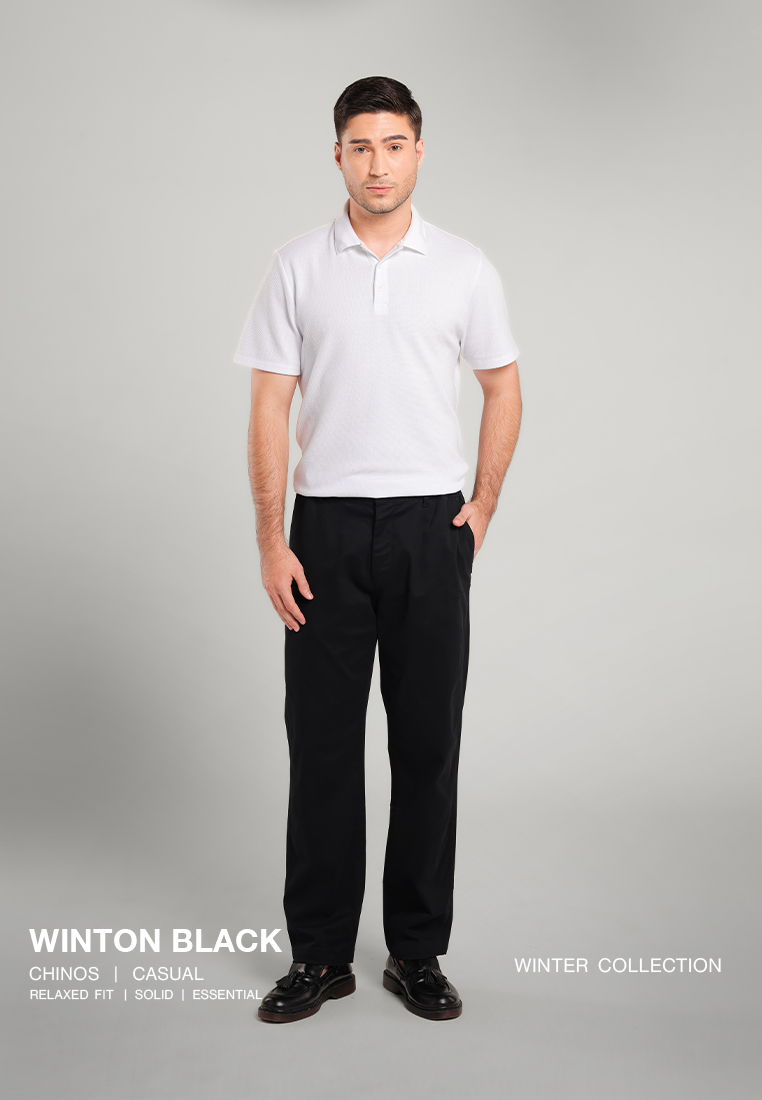 MOC Celana Panjang Chinos Pria Winton - Black