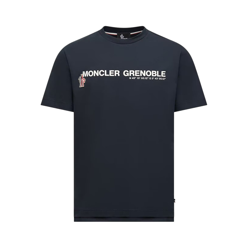 Moncler Grenoble Stretch Cotton T-Shirt Navy Blue