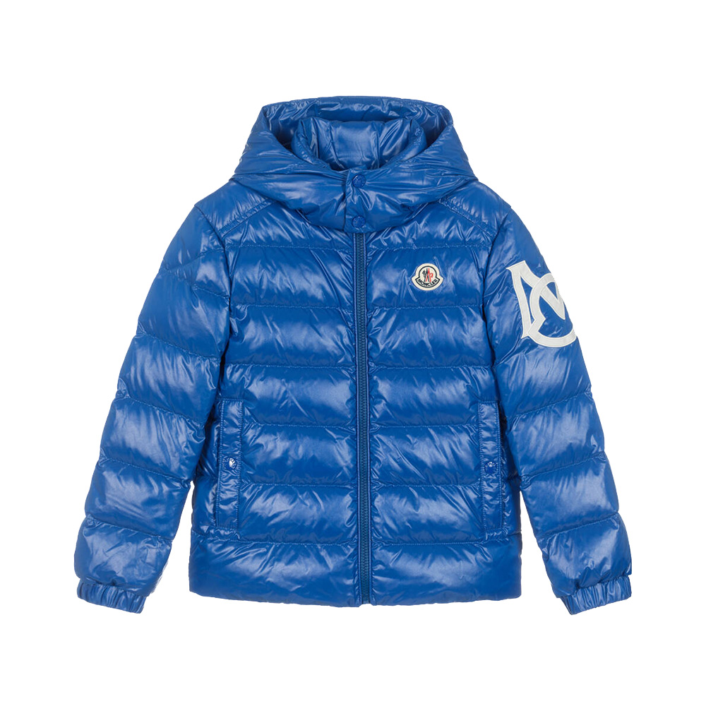 Moncler Kids Saulx Down Jacket Blue