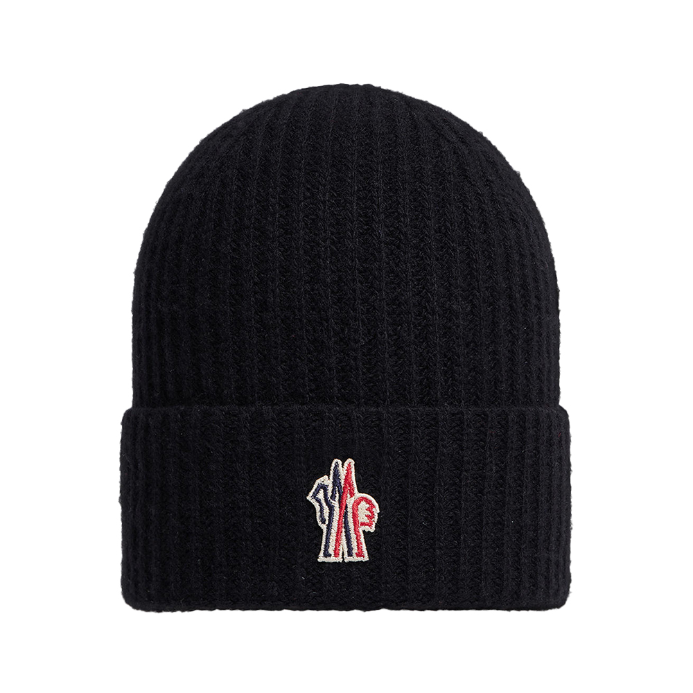 Moncler Kids Crafted Carded Wool Beanie Black