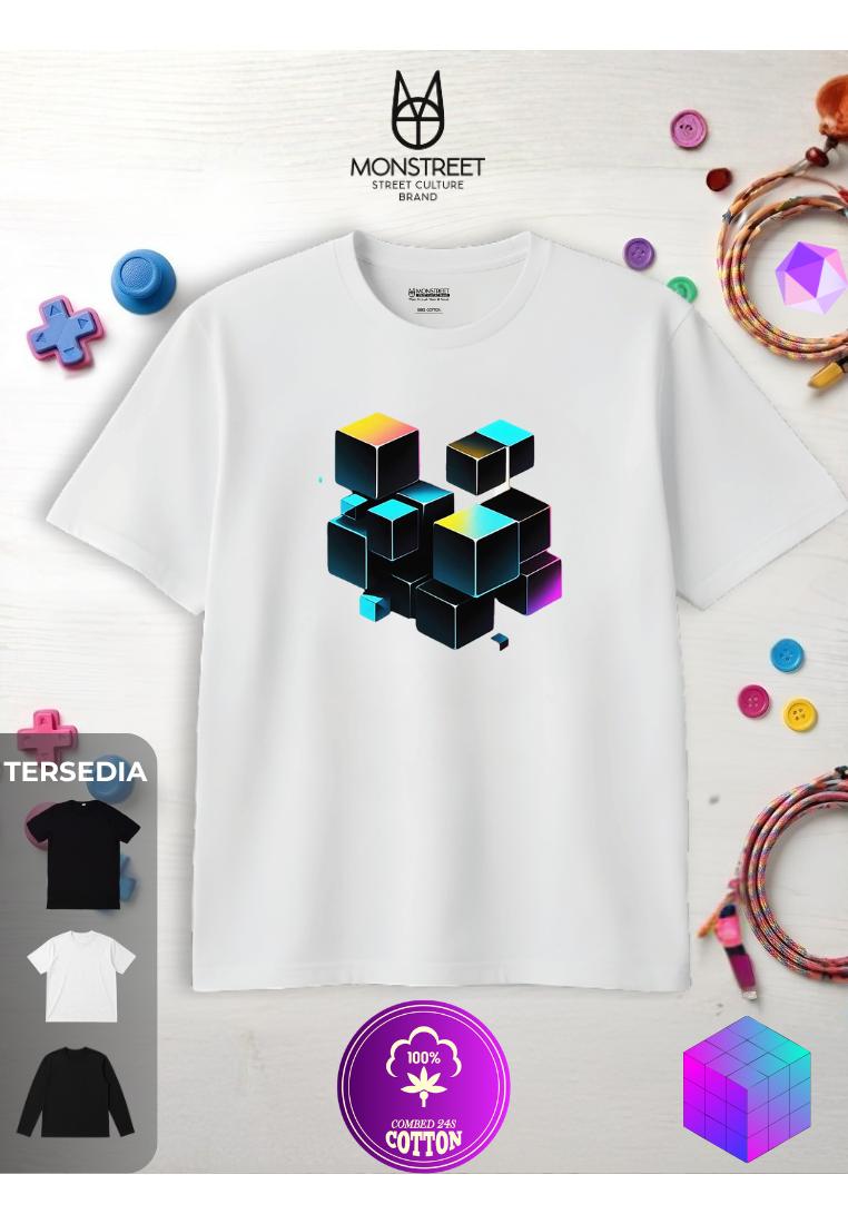 Monstreet Kaos Katun Combed 24S Grafis Reguler Fit Putih Tshirt UTR20 Cotton Combed 24S Graphic Tshi