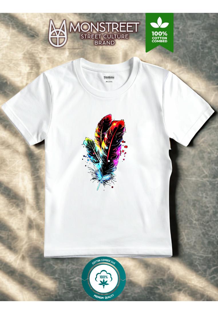 Monstreet Kaos Katun Combed 24S Grafis Reguler Fit Putih Tshirt UTR28 Cotton Combed 24S Graphic Tshi