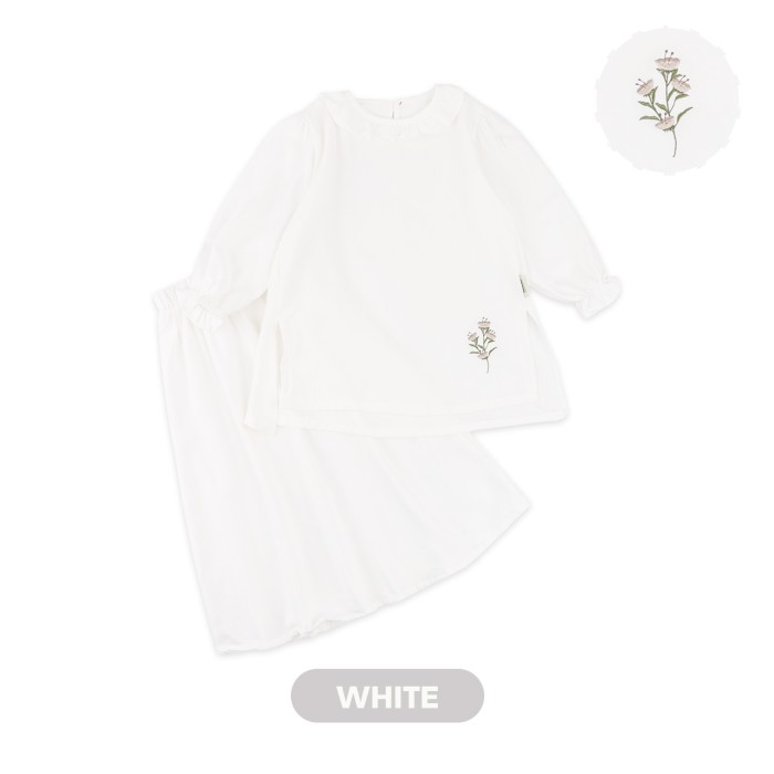 Mooi Heartmade Mooi Setelan Anak Perempuan Raya Collection Rayya Tunik Set - White