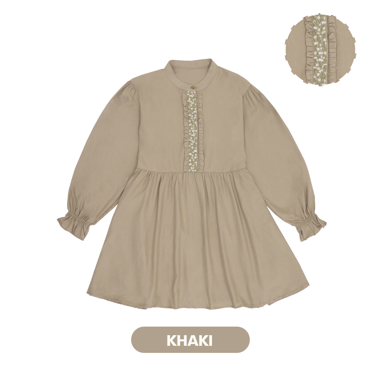 Mooi Heartmade Mooi Tunik Wanita Atasan Wanita Raya Collection Alzena Tunic - Khaki