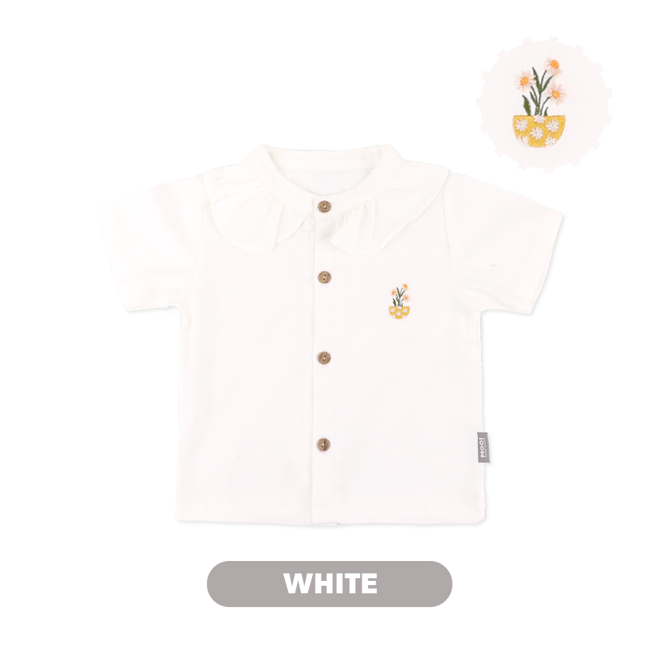 Mooi Heartmade Mooi Atasan Anak Perempuan Lily Ruffle Top - White