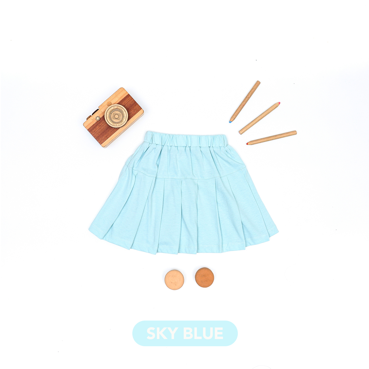 Mooi Heartmade Mooi Rok Anak Perempuan Angel Skirt - Sky Blue