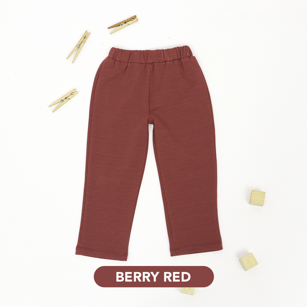 Mooi Heartmade Mooi Celana Panjang Anak Perempuan Abel Skinny Pants - Berry Red