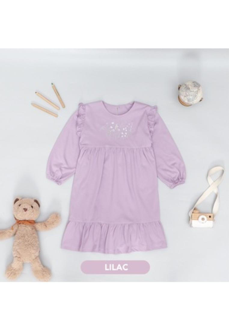 Mooi Heartmade Mooi Dress Anak Gamis Anak Perempuan Raya Collection Madinah Gamis - Lilac