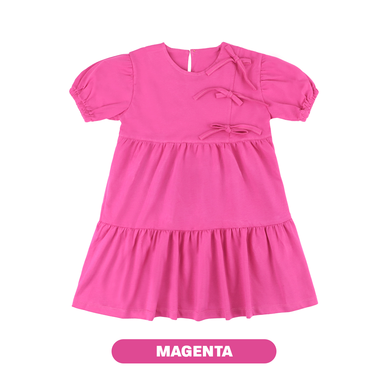 Mooi Heartmade Mooi Dress Anak Perempuan Keiko Dress - Magenta