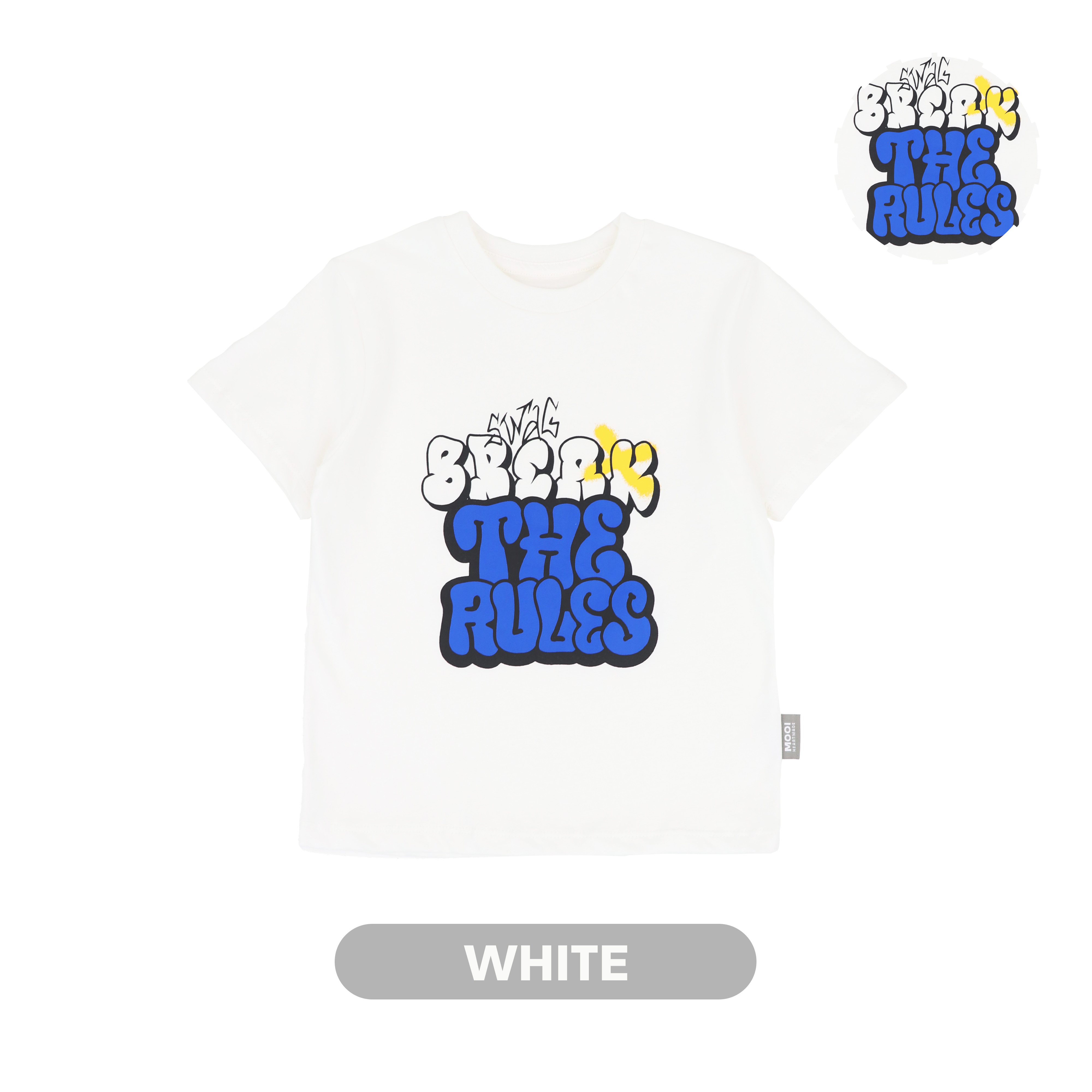 Mooi Heartmade Mooi Kaos Anak Unisex T-shirt Graphic - White