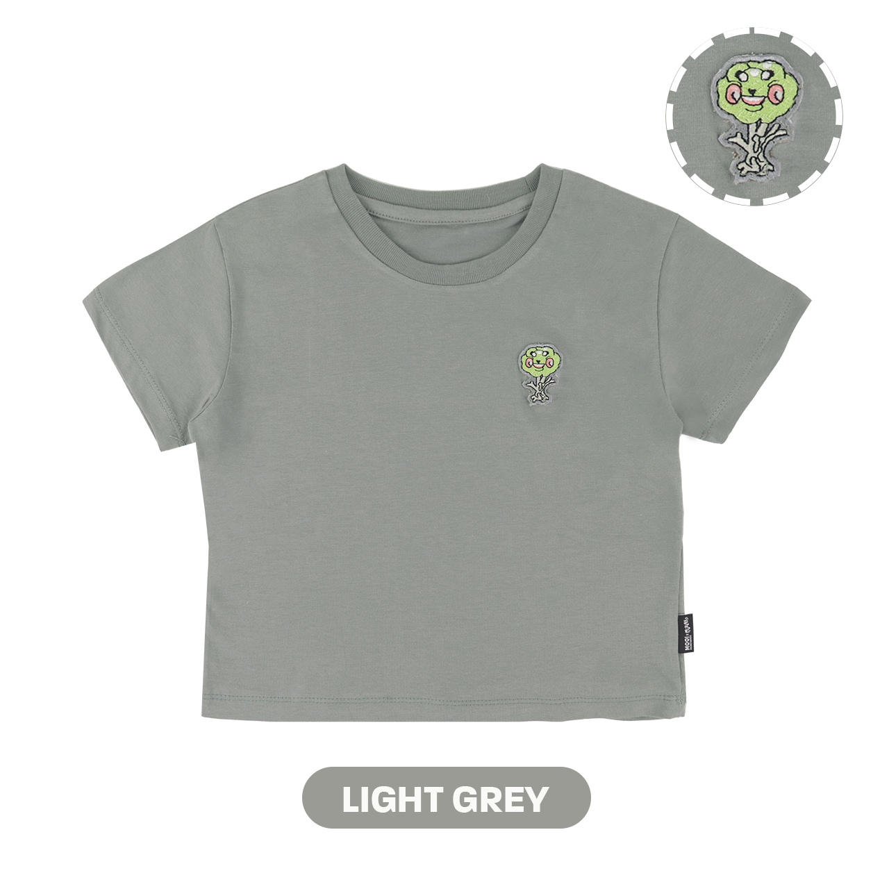 Mooi Heartmade Mooi X Muklay Kaos Anak Unisex T-Shirt Basic Kids - Light Grey
