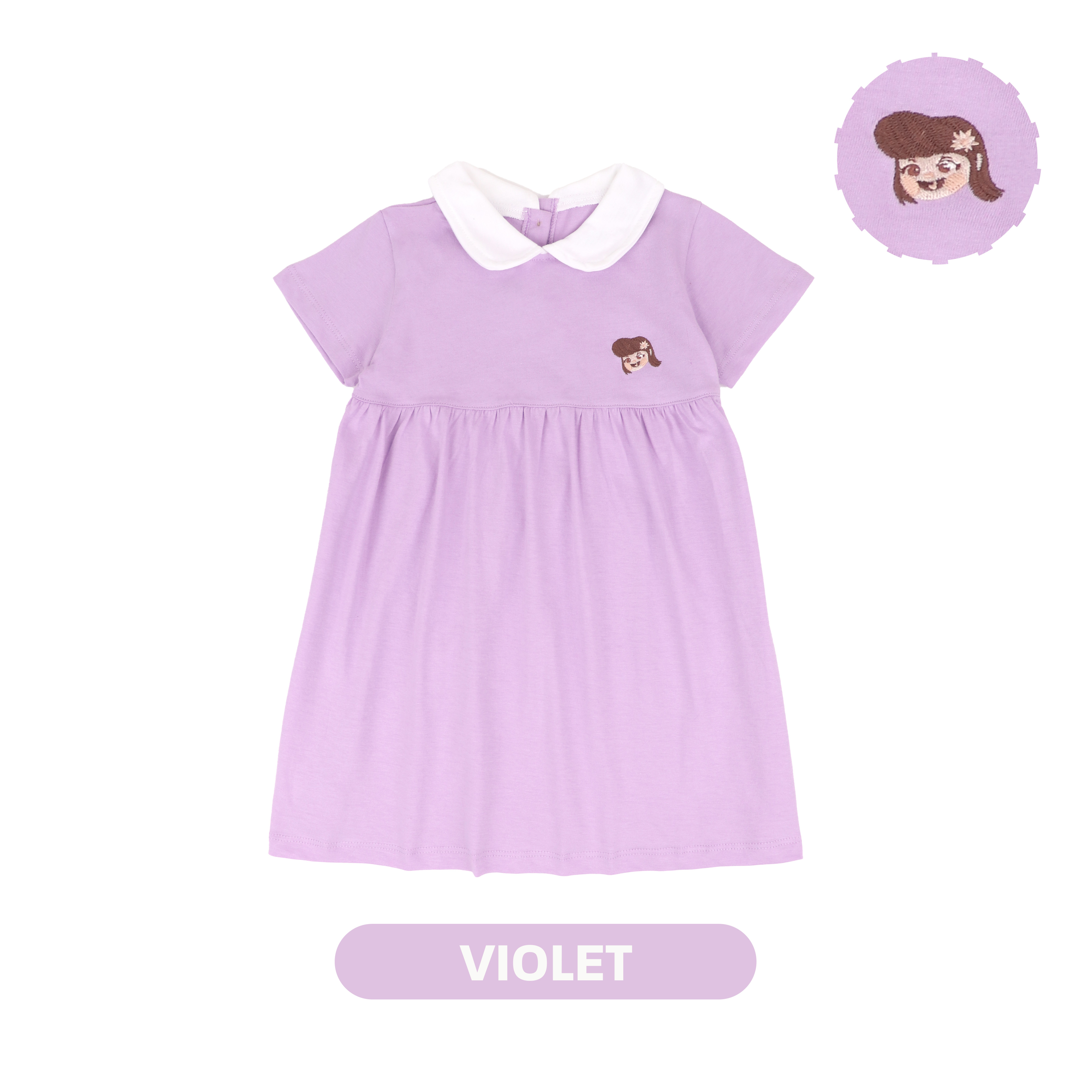Mooi Heartmade Mooi x Jumbo Dress Anak Perempuan Meri Dress - Pink Berry