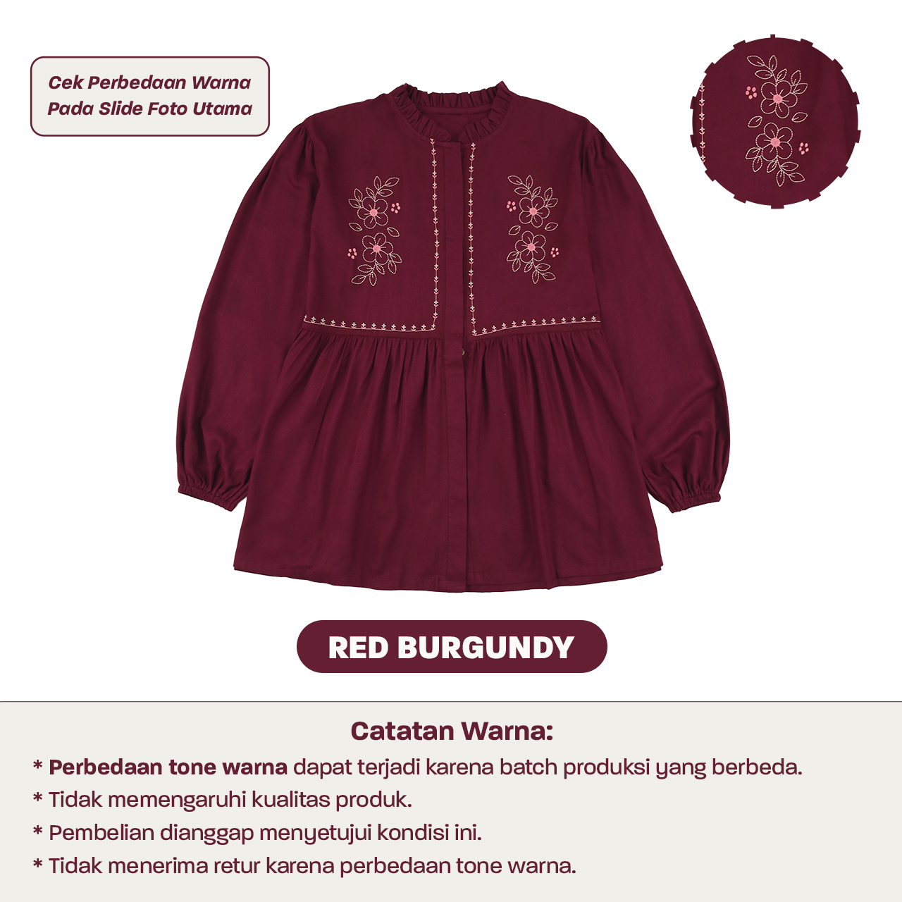 Mooi Heartmade Mooi Tunik Wanita Atasan Wanita Raya Collection Liyana Tunik Adult Basic Series 2026 