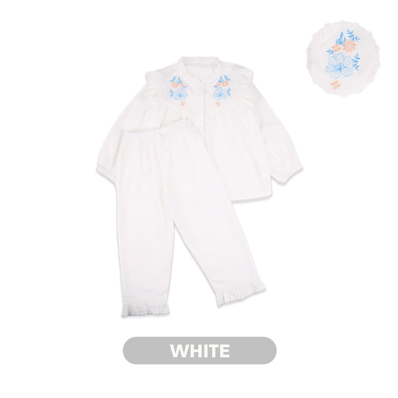 Mooi Heartmade Mooi Setelan Anak Perempuan Raya Collection Hagia Tunik Set Basic Series 2026 - White