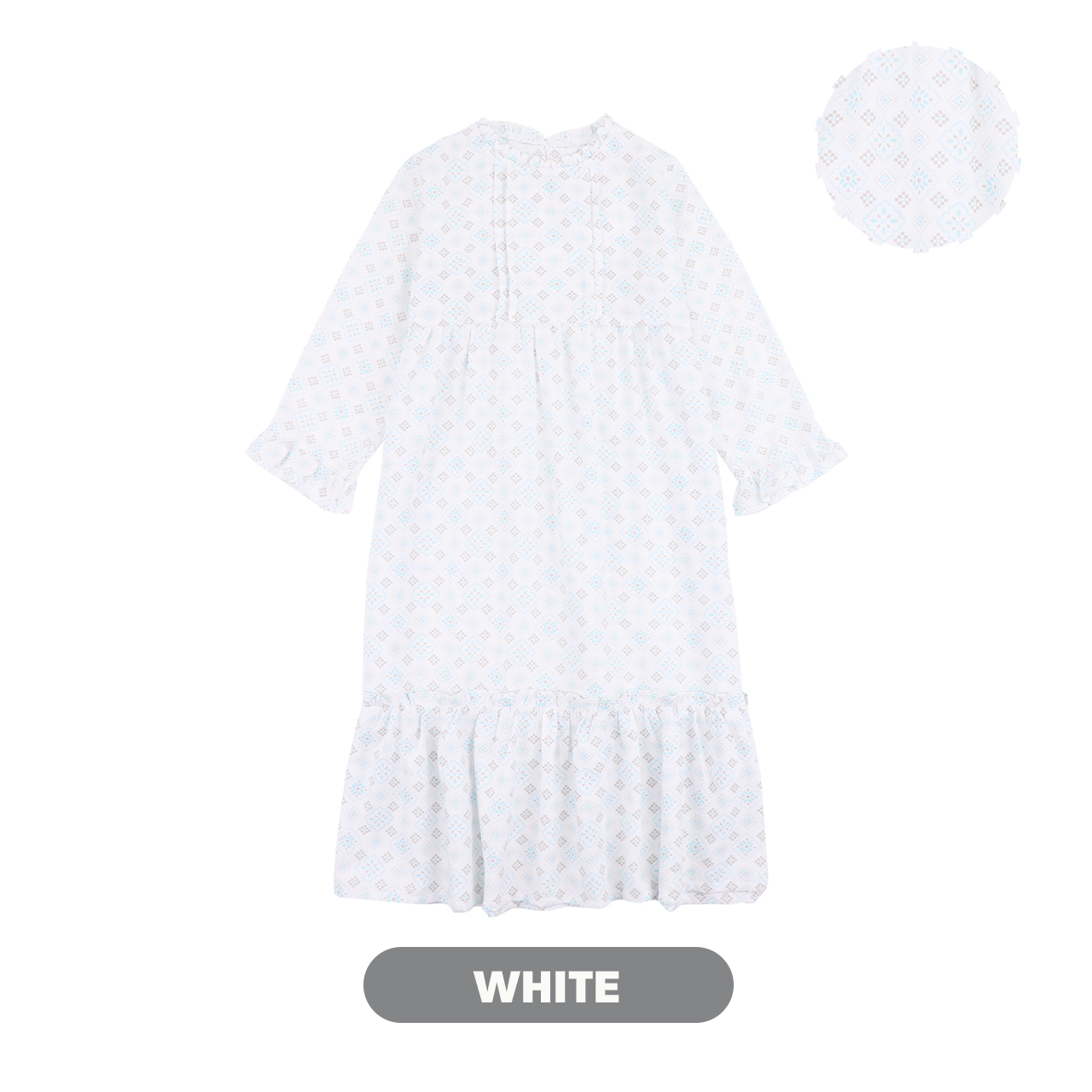 Mooi Heartmade Mooi Dress Anak Gamis Anak Perempuan Raya Collection Ghadia Gamis Sandya Series - Whi