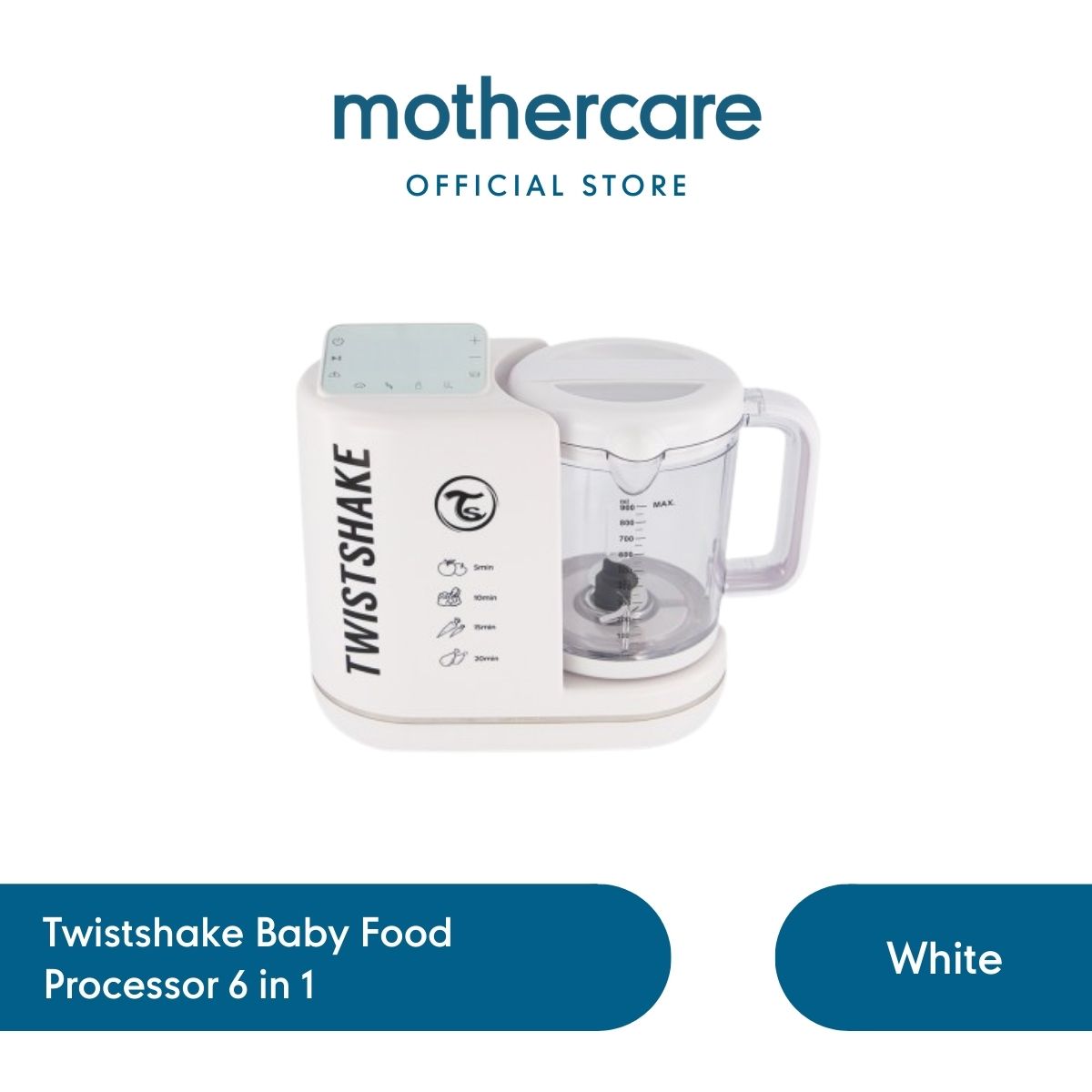 Mothercare Twistshake 6in1 Baby Food Processor White EN1 - Pengolah Makanan (Putih)
