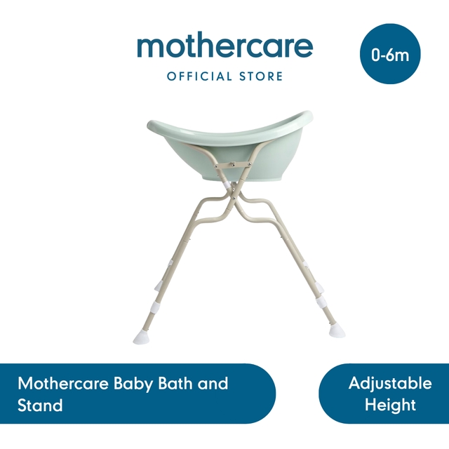 Mothercare Baby Bath and Stand - Bak Mandi Bayi Dengan Pijakan Tinggi Mudah Dilipat