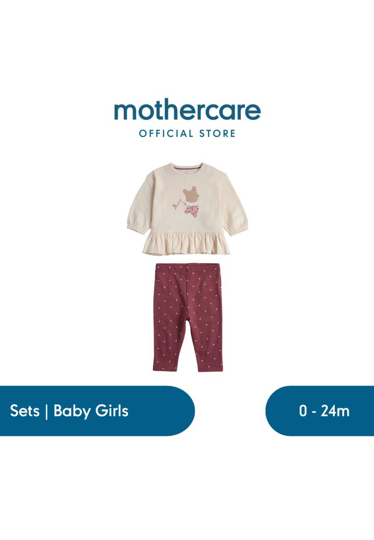 Mothercare Top and Legging Outfit - Set Baju Bayi Perempuan (Multi)