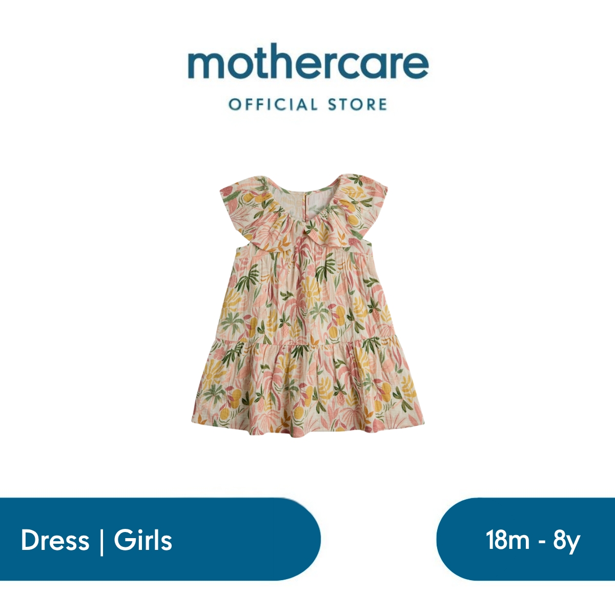 Mothercare Tropical Double-Gauze Dress - Dress Anak Perempuan (Multi)