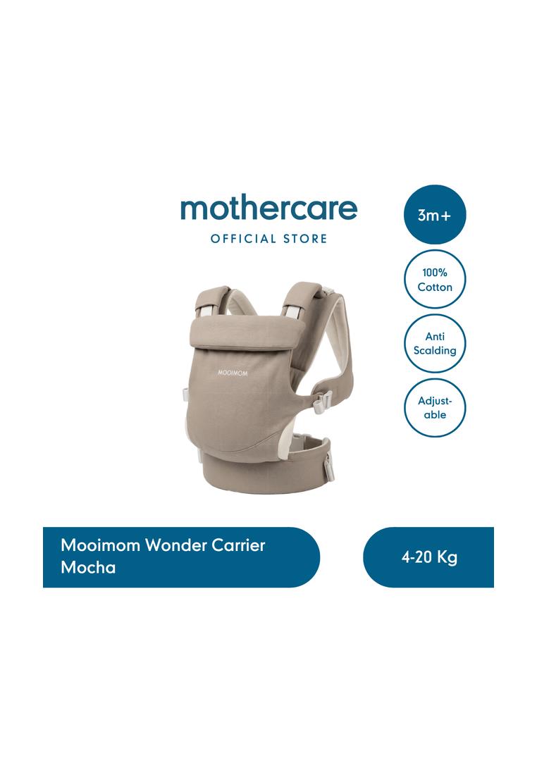 Mothercare Mooimom Wonder Carrier Mocha - Gendongan Bayi Depan Support M-Shape SSC Bahan Pure Cotton