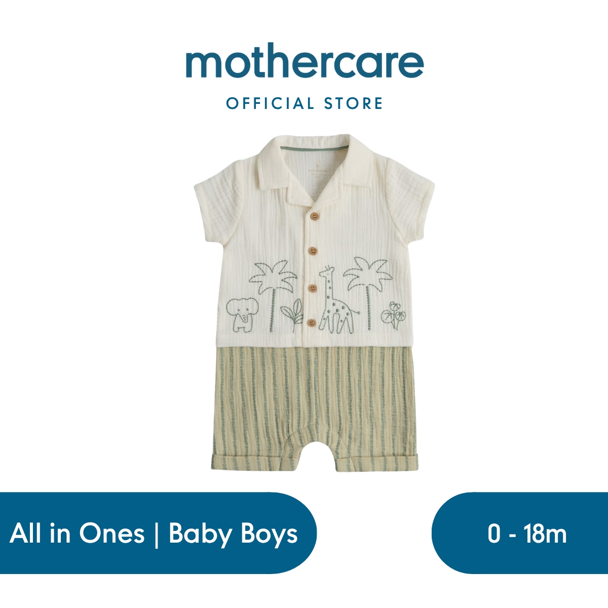 Mothercare Safari Romper - Terusan Bayi Laki-laki