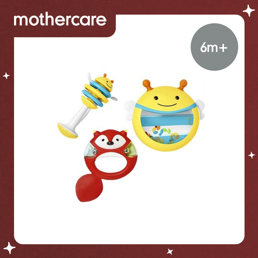 Mothercare Skip Hop Explore & More Musical 3 Pcs Rattle Toys - Paket Hadiah Travel Mainan Edukasi Se