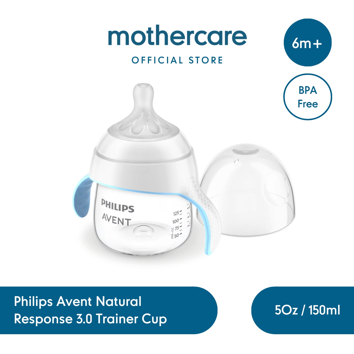Mothercare Philips Avent Natural Response 3.0 Trainer Cup With Handles 150ml - Botol Susu Anak Latih