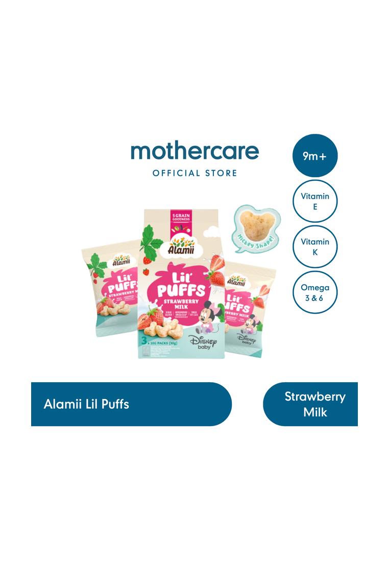 Mothercare Alamii Lil Puffs Strawberry Milk- Cemilan Sehat Anak & Bayi