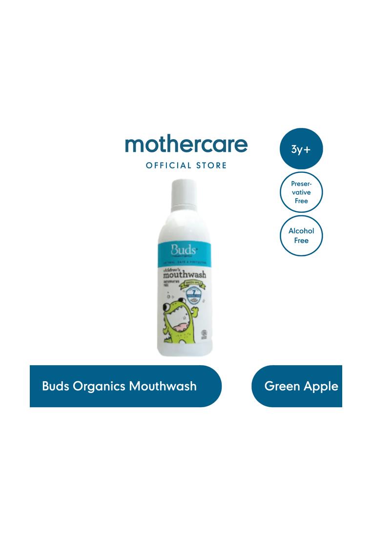Mothercare Buds Organics Mouthwash Green Apple - Obat Kumur Anak