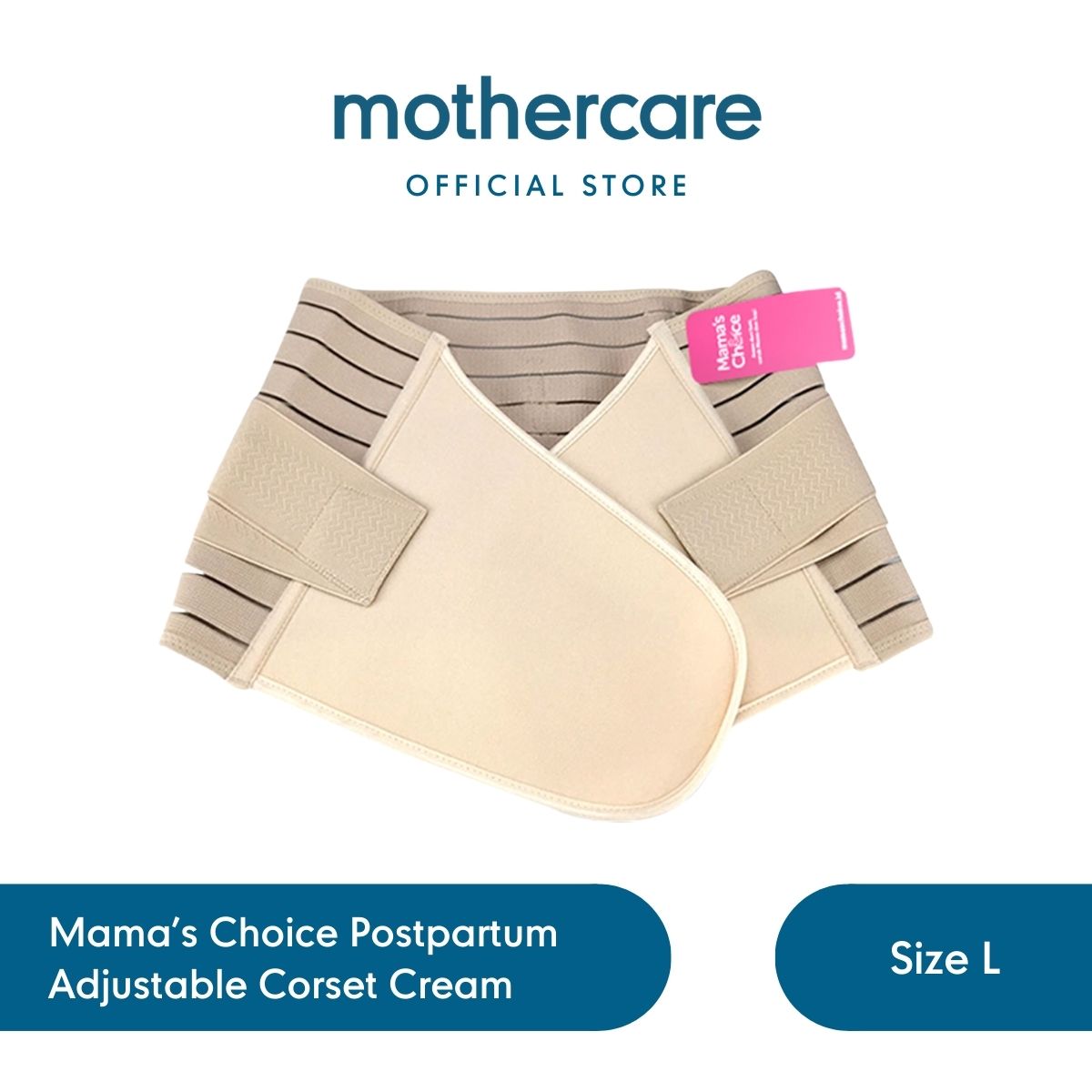 Mothercare Mama's Choice Postpartum Adjustable Corset Cream L - Korset Ibu Melahirkan