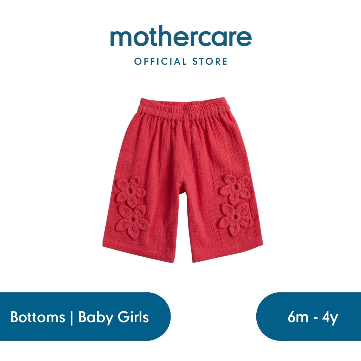 Mothercare Pink Cotton Culottes - Celana Bayi Perempuan (Pink)