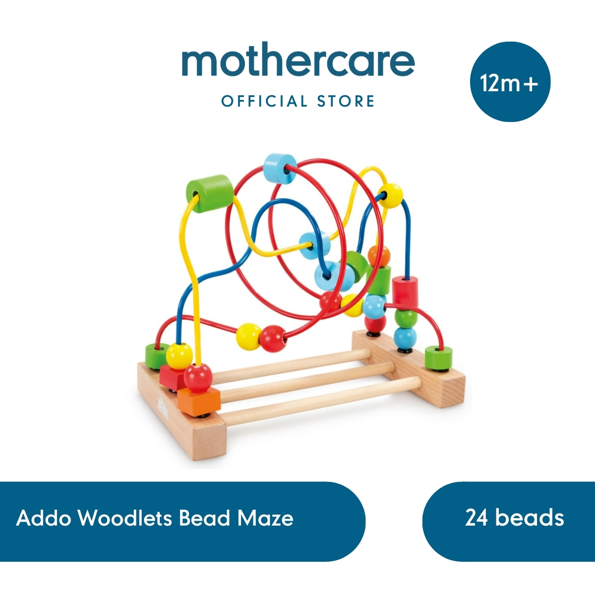 Mothercare Addo Out And About Woodlets Bead Maze - Mainan Edukasi Anak