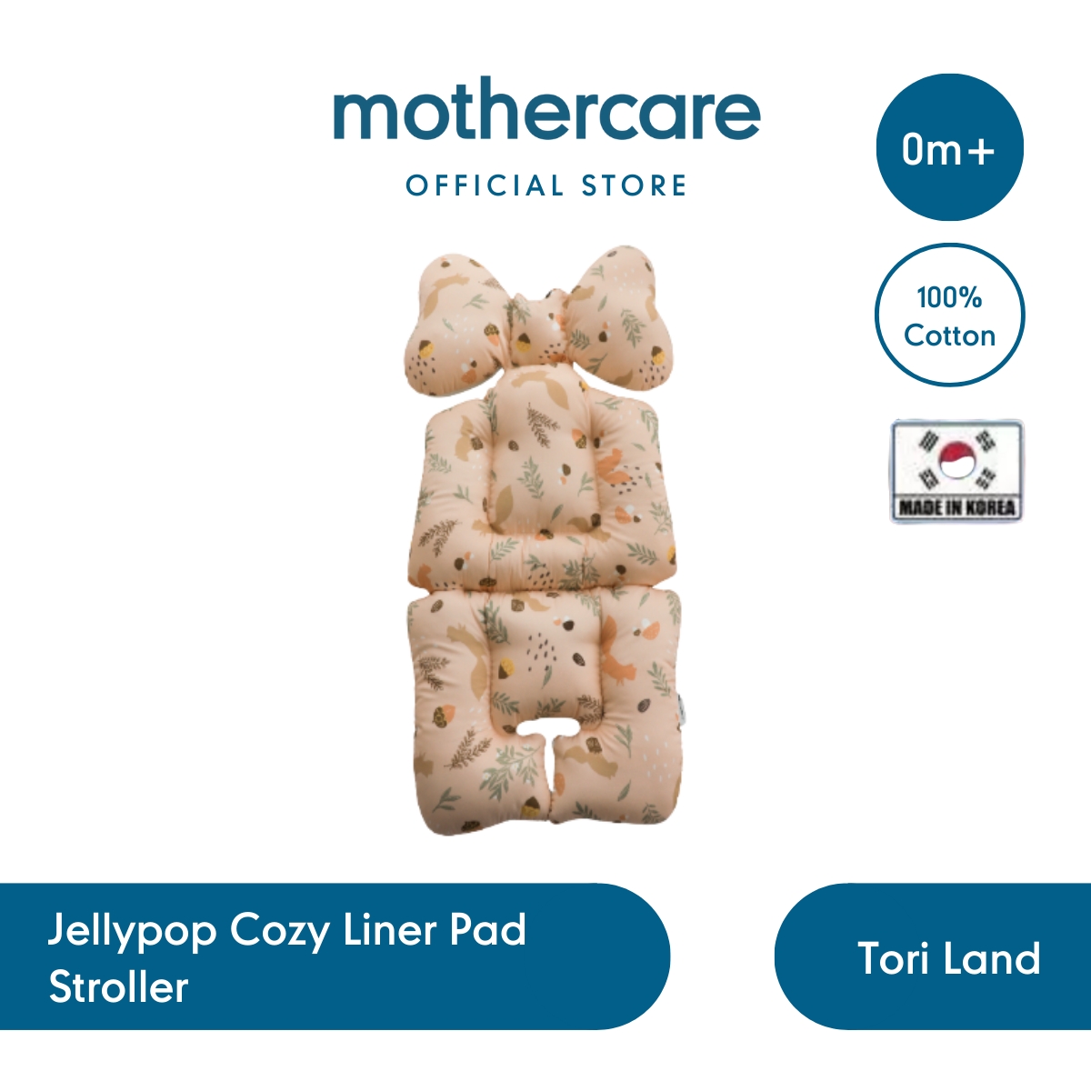 Mothercare Jellypop Cozy Liner Pad Stroller Tori Land - Alas Duduk Stroller Anak Bayi