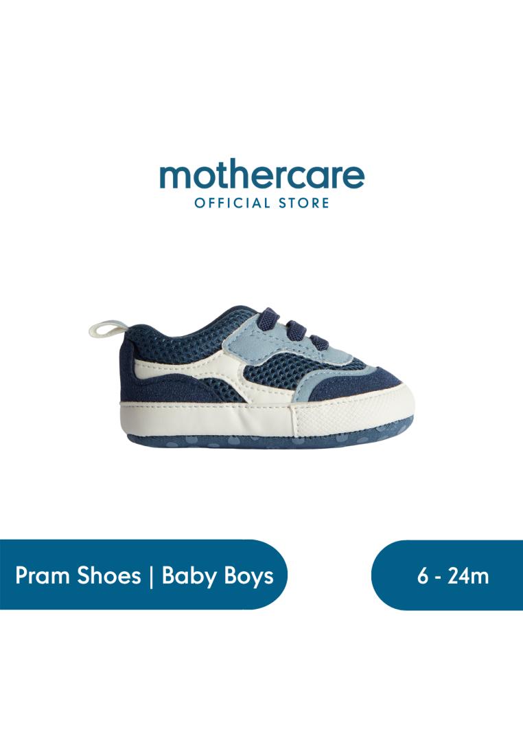 Mothercare Navy Pram Trainers - Sepatu Bayi Bayi Laki-laki (Biru)