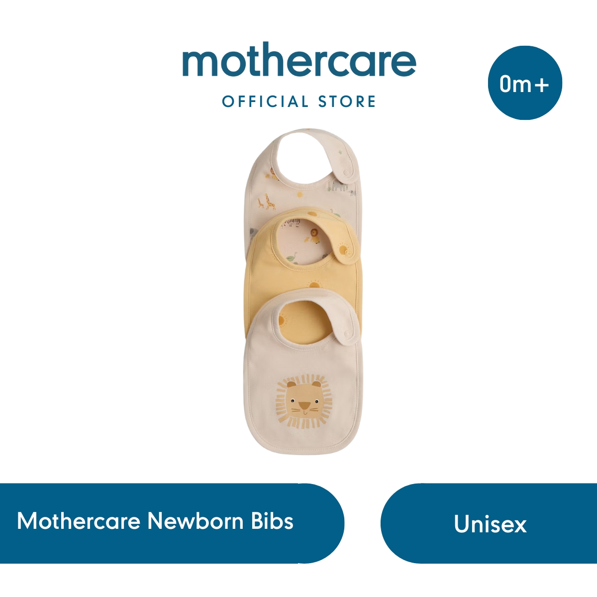 Mothercare Newborn Bibs 3 Pcs - Set Celemek Makan Bayi