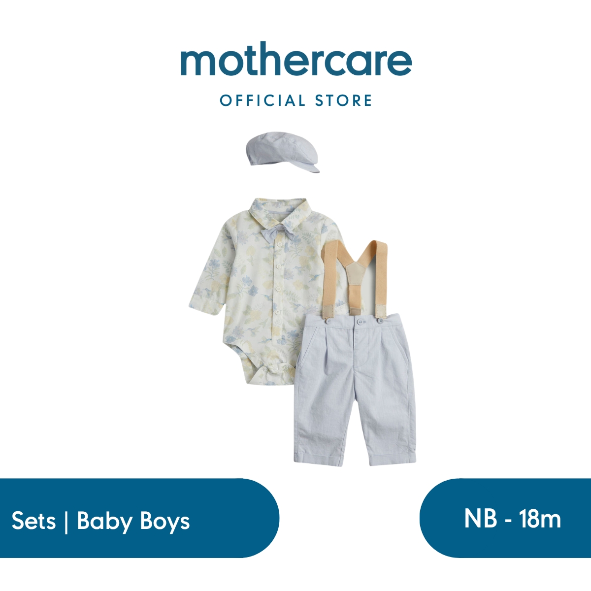 Mothercare Raya Collection Cotton 3-Piece Outfit - Set Baju Lebaran Bayi Laki-laki (Multi)