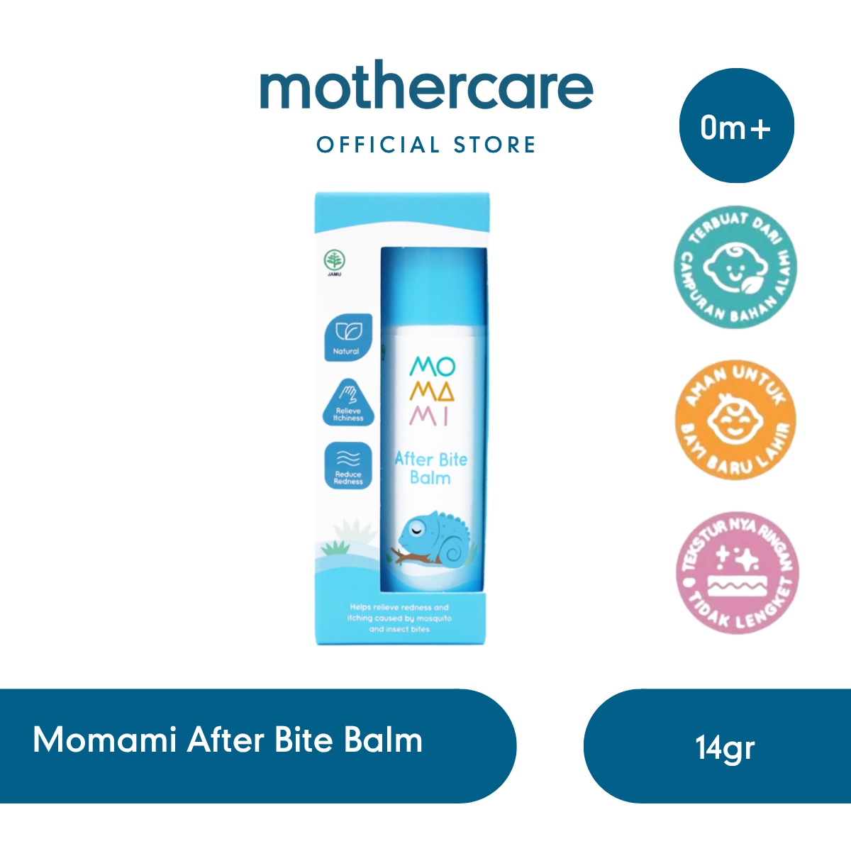 Mothercare Momami After Bite Balm 14gr - Balsem Pereda Ruam Gatal Gigitan Nyamuk Serangga Anak Bayi