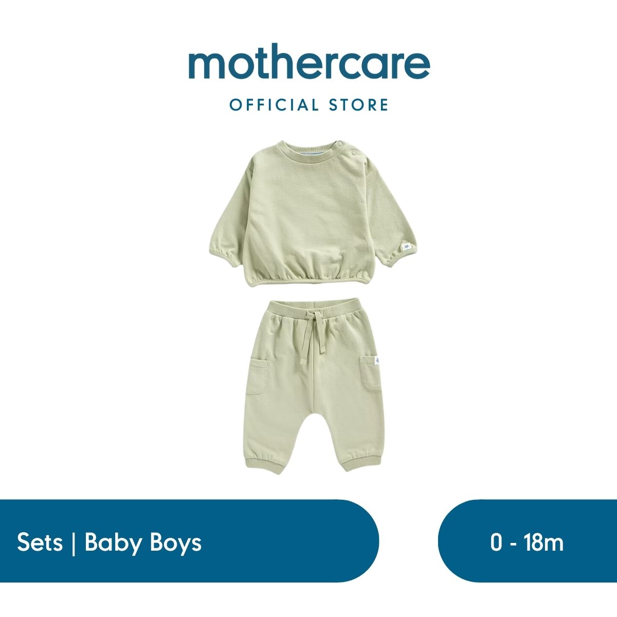 Mothercare Green Jog Set - Set Baju Bayi Laki-laki (Hijau)