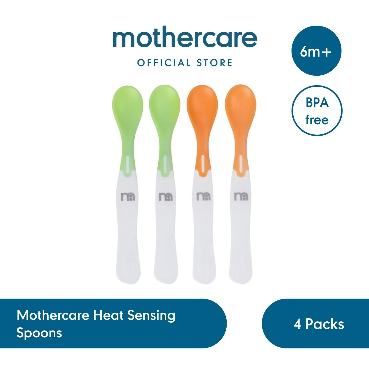 Mothercare Heat Sensing Spoons 4 Packs - Sendok Makan Bayi
