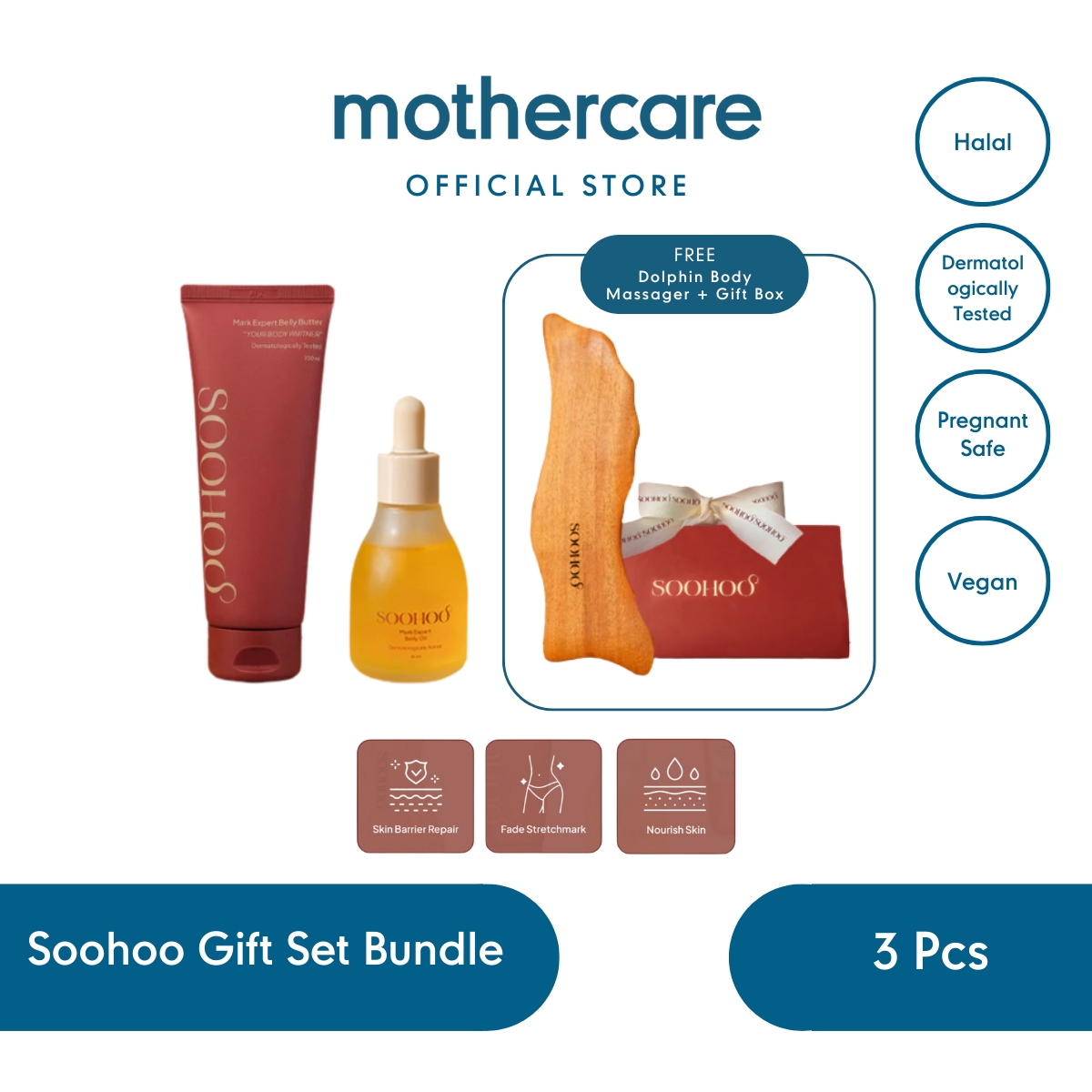 Mothercare Soohoo Gift Set Bundle - Set Perawatan Stretch Mark Ibu Hamil dan Menyusui BPOM