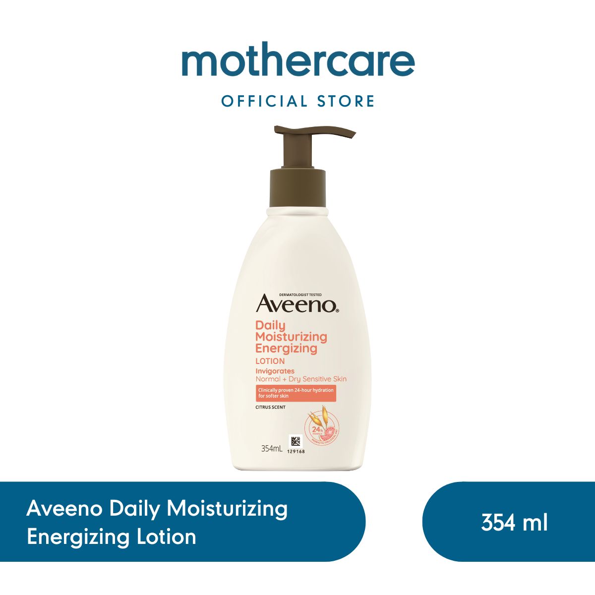 Mothercare Aveeno® Daily Moisturizing Energizing Lotion 354ml - Losion Pelembap Badan Untuk Kulit Ke