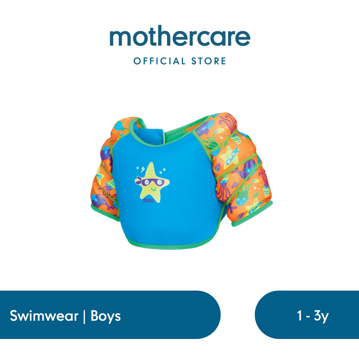Mothercare Zoggs Super Star Water Wings Vest – Baju Renang Pelampung Anak Laki-laki (Biru)