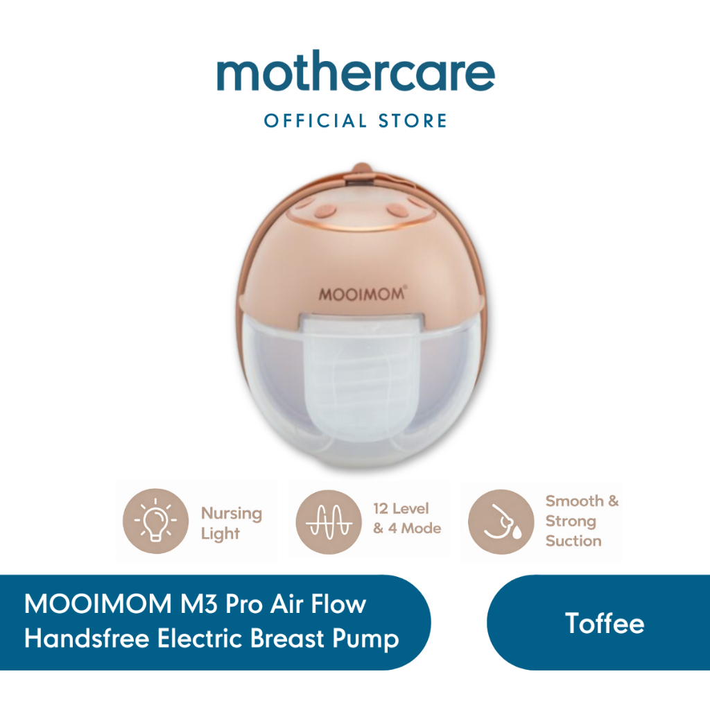 Mothercare MOOIMOM M3 Pro Air Flow Handsfree Electric Breast Pump Toffee - Pompa ASI Elektrik Tanpa