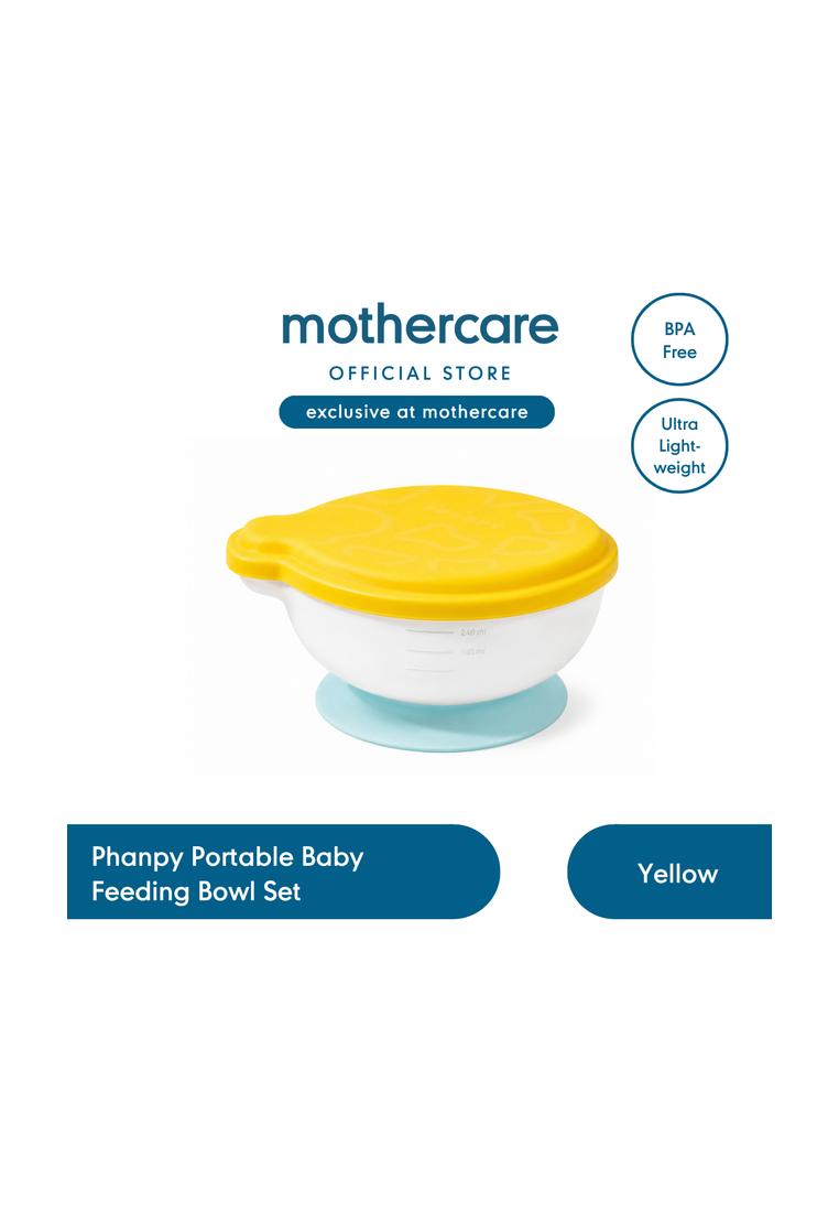 Mothercare Phanpy Portable Baby Feeding Bowl Set Yellow - Mangkuk Makan Bayi