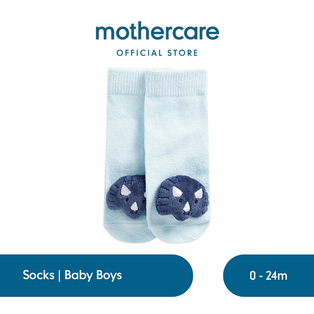 Mothercare Dinosaur Rattle Baby Socks - Kaos Kaki Bayi Laki-laki
